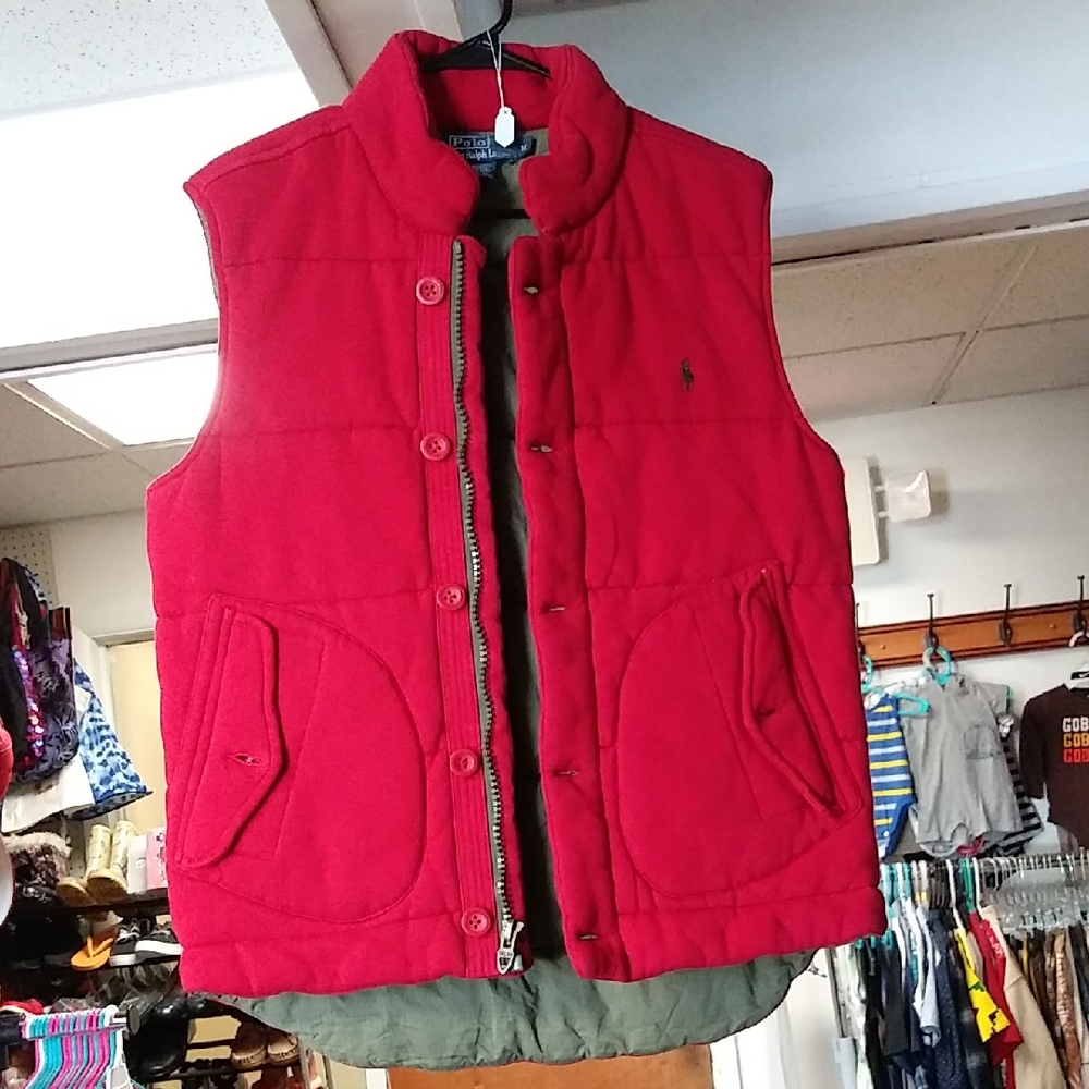 Men's Red Polo by Ralph Lauren Vest